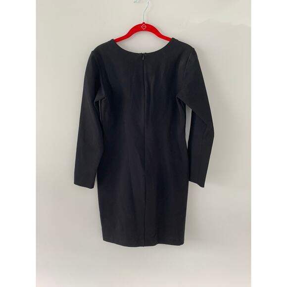 Revolve Amanda Uprichard Black Deep Lattice V Long Sleeve Mini Dress Medium - Picture 7 of 11